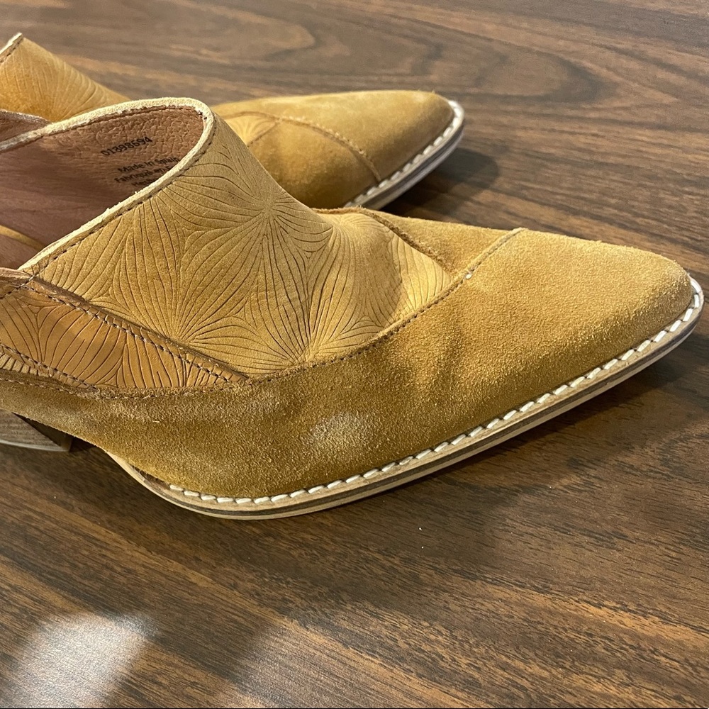 English Laundry leather slingback mule/clog/bootie size 39 caramel